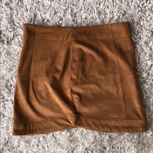 Brown Suede Mini skirt